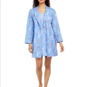 Charter Club Cotton Floral-Print Wrap Robe